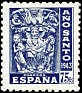 Spain 1943 Jubilee Year 75 CTS Blue Edifil 966